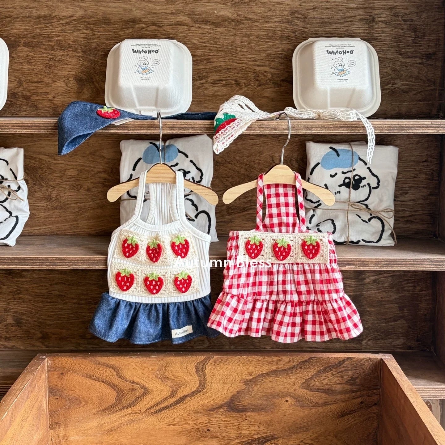 Autumn Bless Strawberry Picnic Dress | Girly Strawberry Dress for
