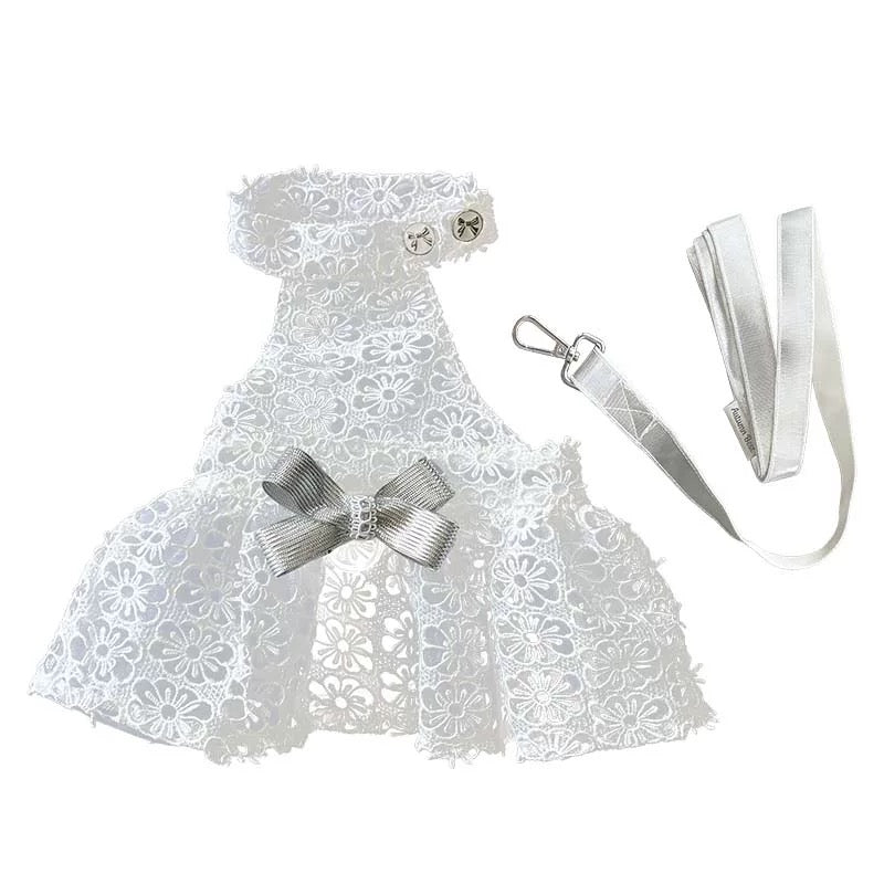 Autumn Bless Daisy Lace Halter Dress with D-Ring