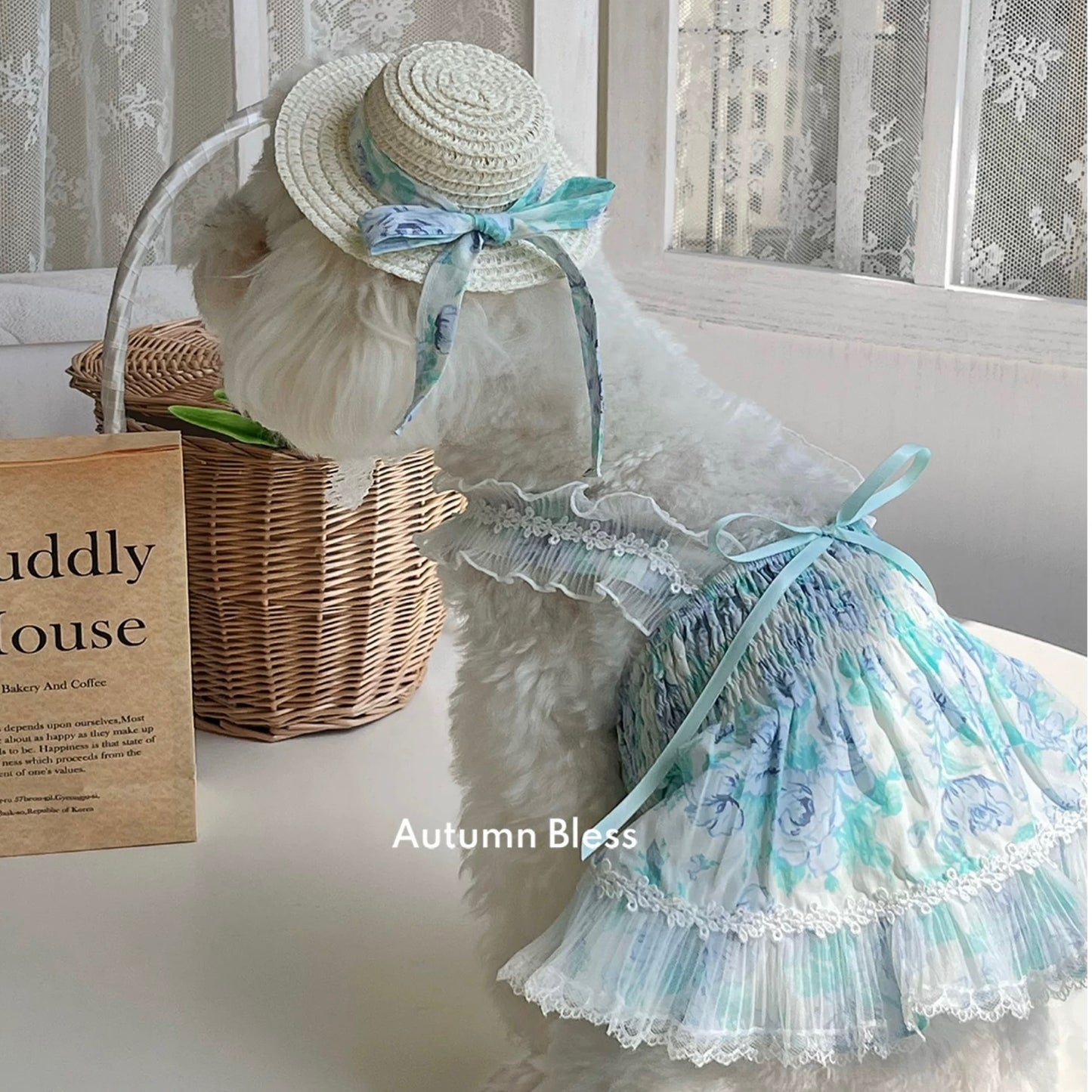 Autumn Bless Lace Ribbon Straw Hat - Spring Floral Edition | Lace Ribbon Straw Hat