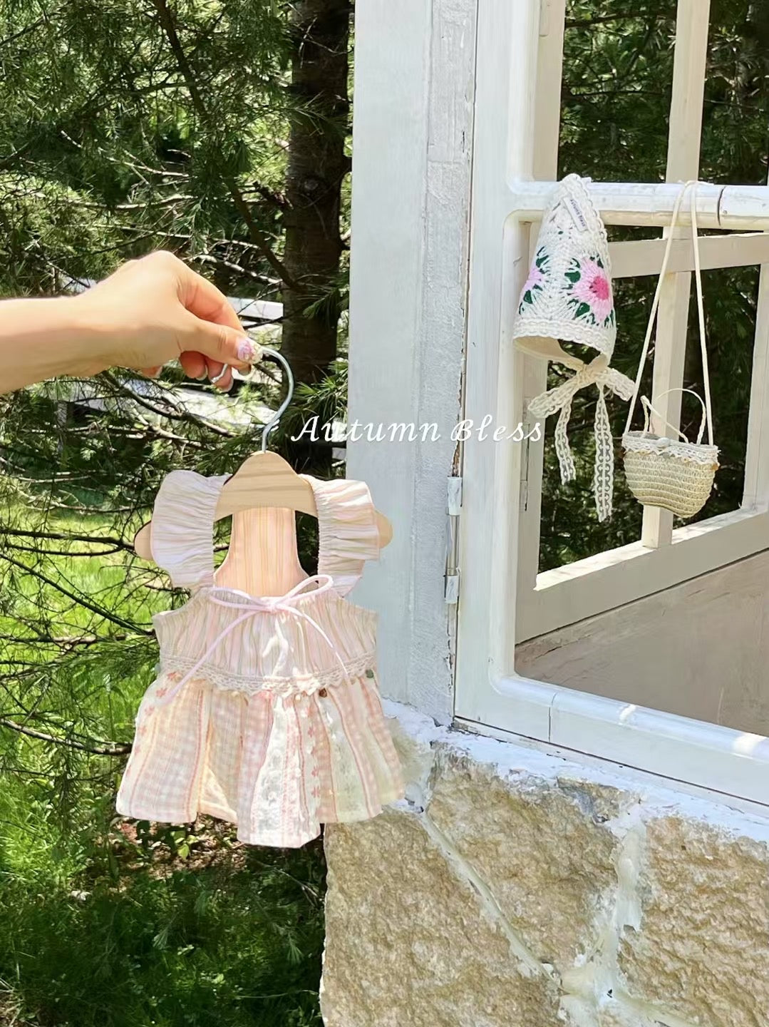 Autumn Bless Bohemian Crochet Head Scarf Dress