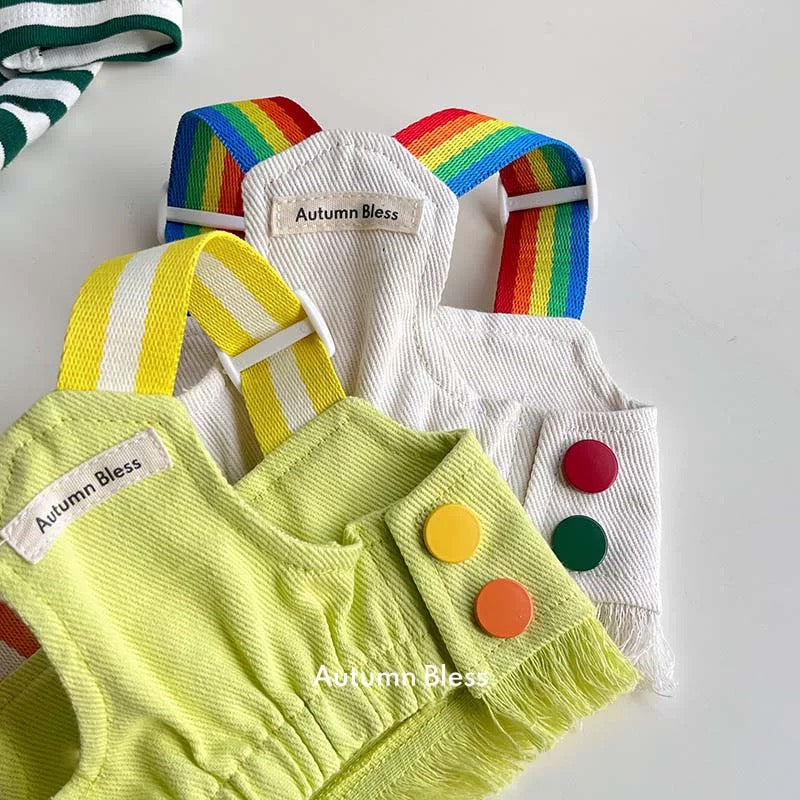 Autumn Bless Rainbow Twill Harness with Fringed Hem 