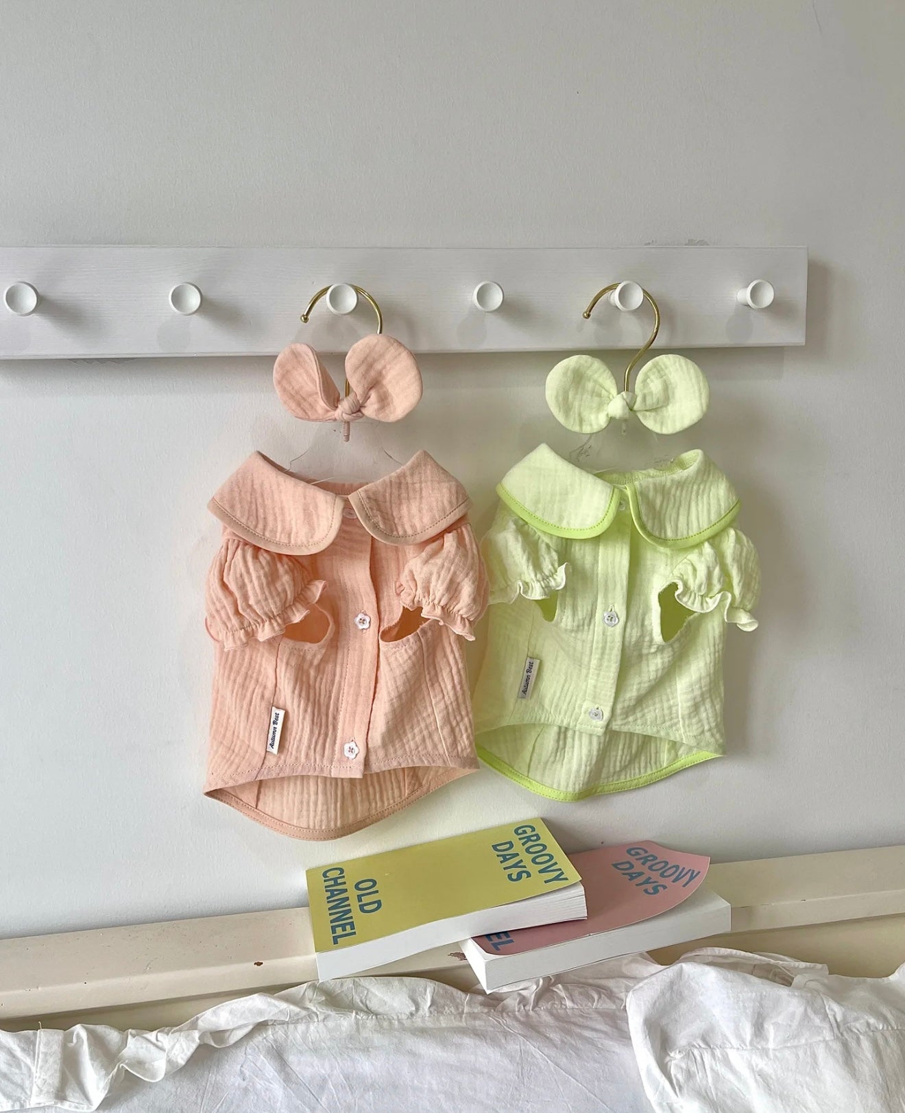 Autumn Bless Cotton Blouse with Puff Sleeves 