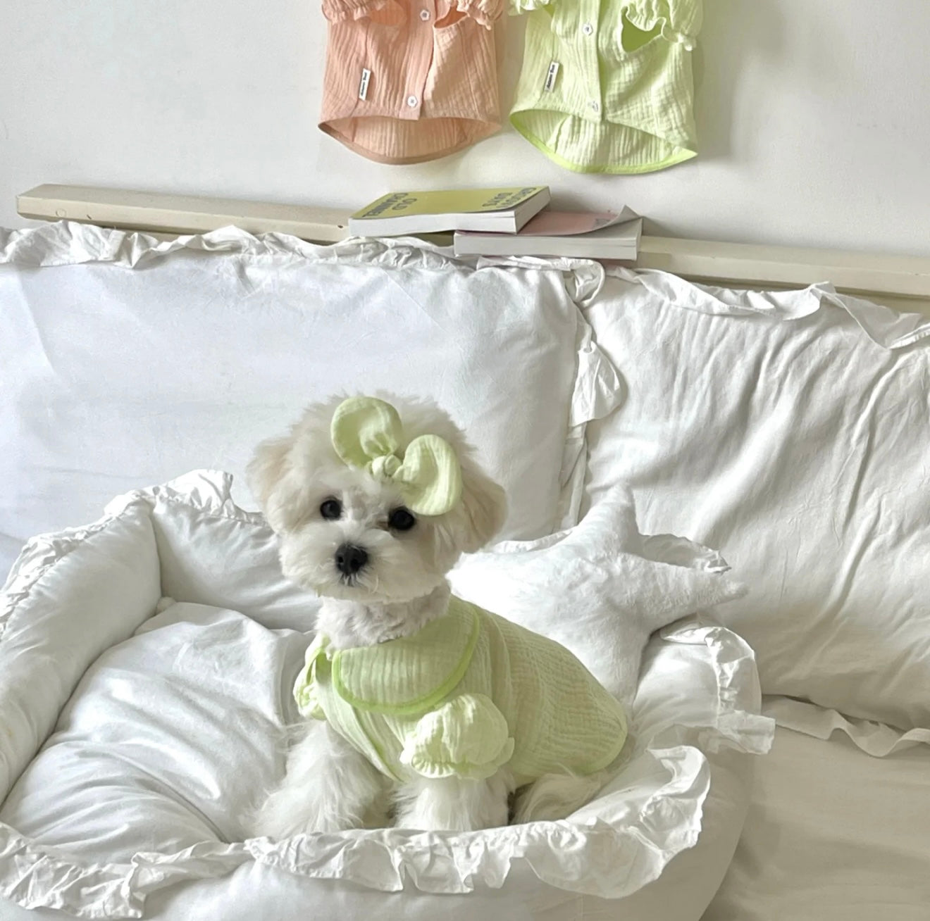 Autumn Bless Cotton Blouse with Puff Sleeves 