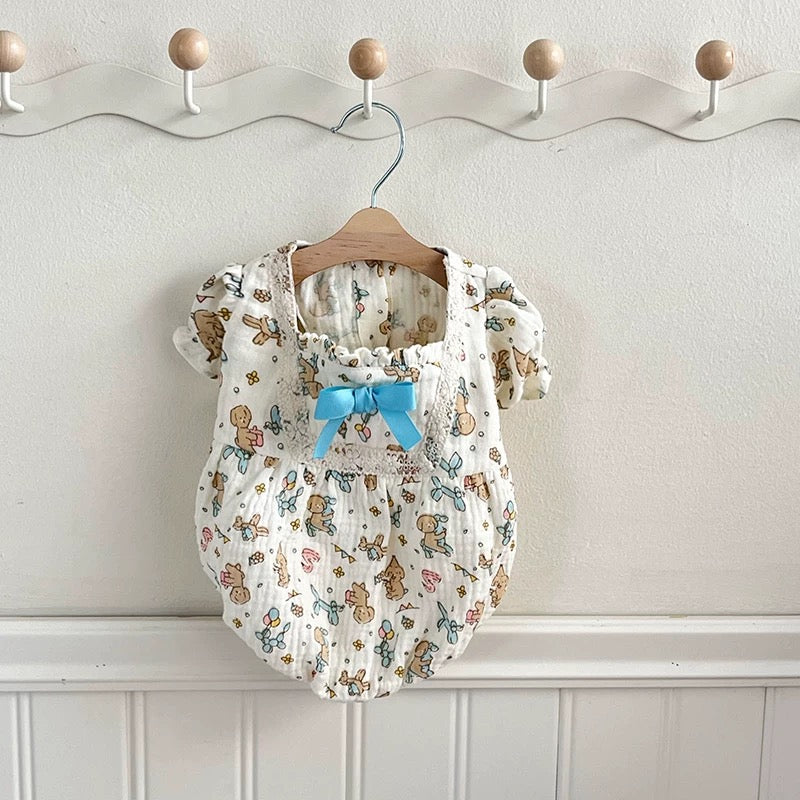 Autumn Bless Puffy Ribbon Home Dress Set