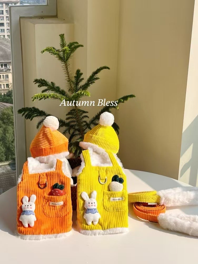 Autumn Bless Cozy Corduroy Vest with Plush Details 