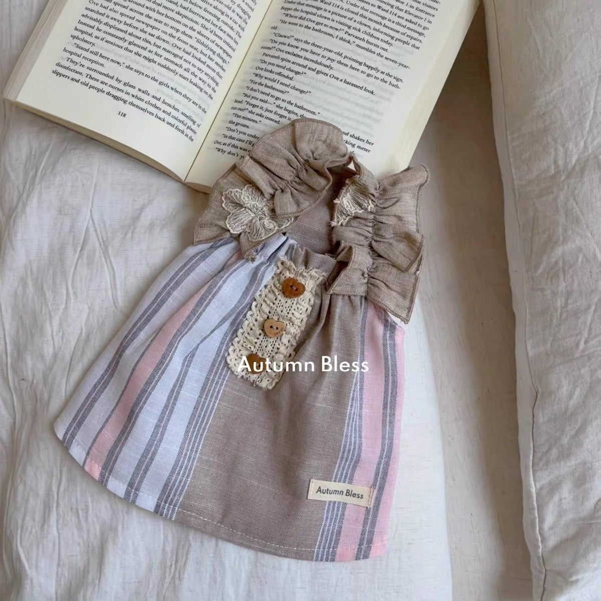 Autumn Bless Vintage Garden Ruffled Dress