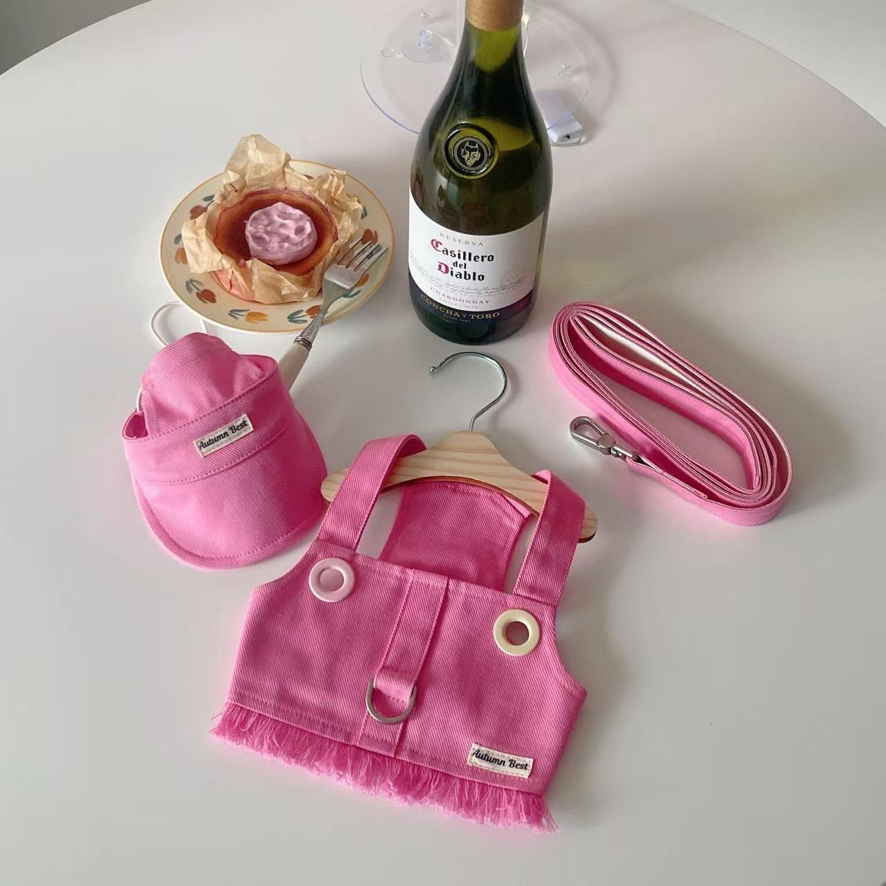 Autumn Bless Candy Color Denim Cap &amp; Leash (Sold Separately) 