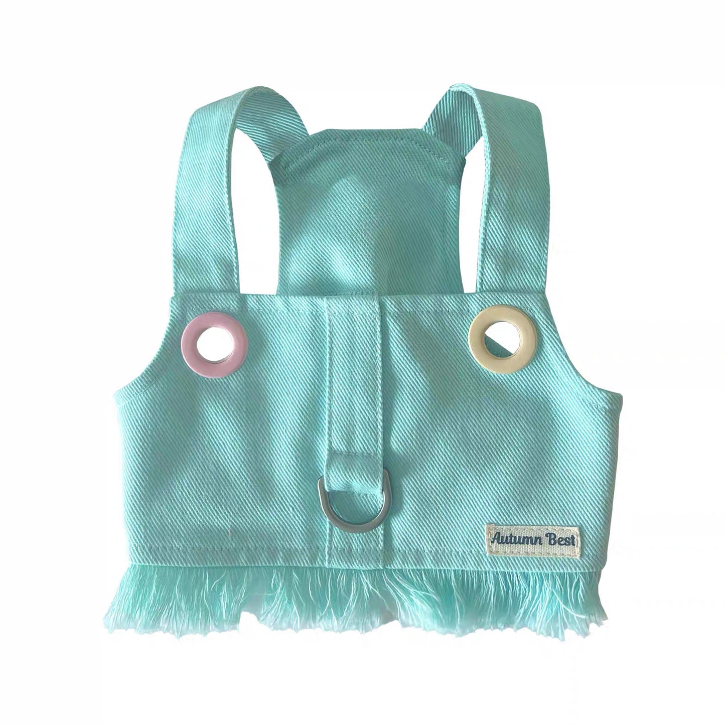 Autumn Bless Candy Color Denim Harness Vest 