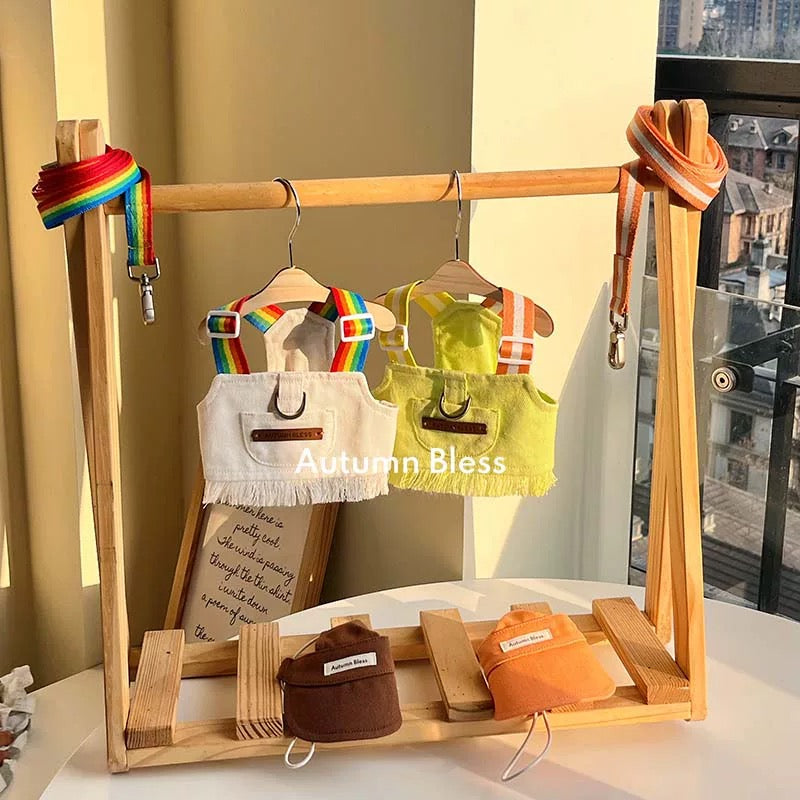 Autumn Bless Rainbow Twill Harness with Fringed Hem 