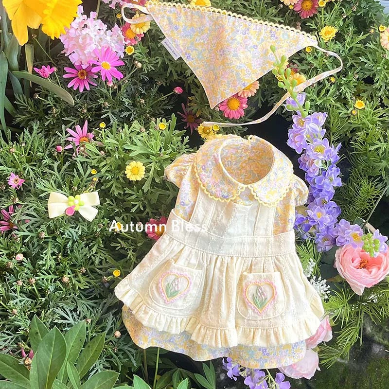 Autumn Bless Floral Apron Layered Dress | Floral Apron Layered Dress 