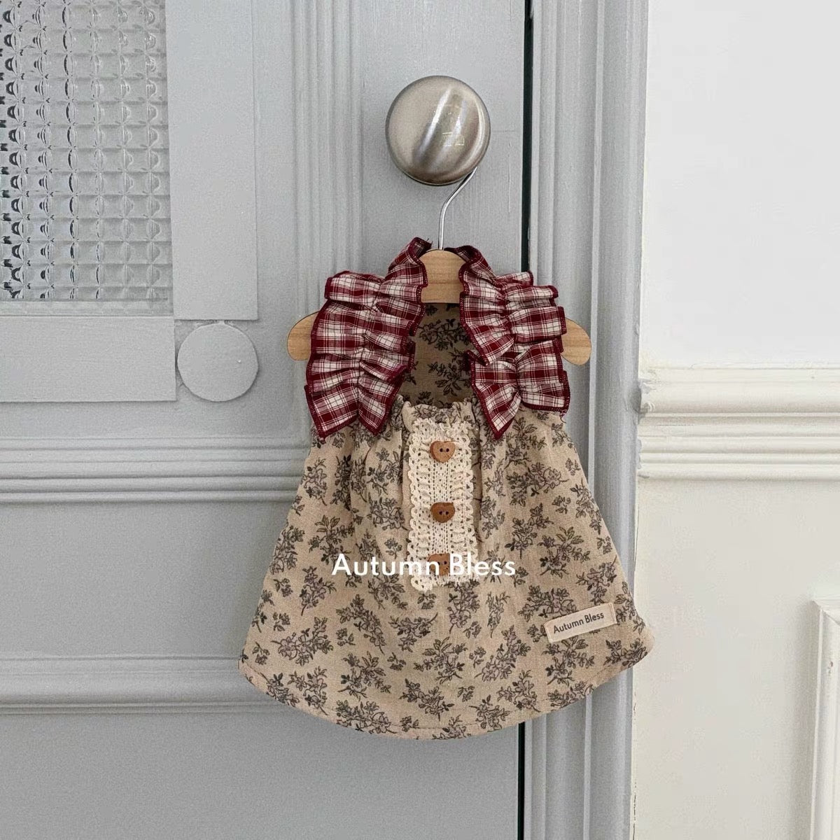 Autumn Bless Vintage Garden Ruffled Dress