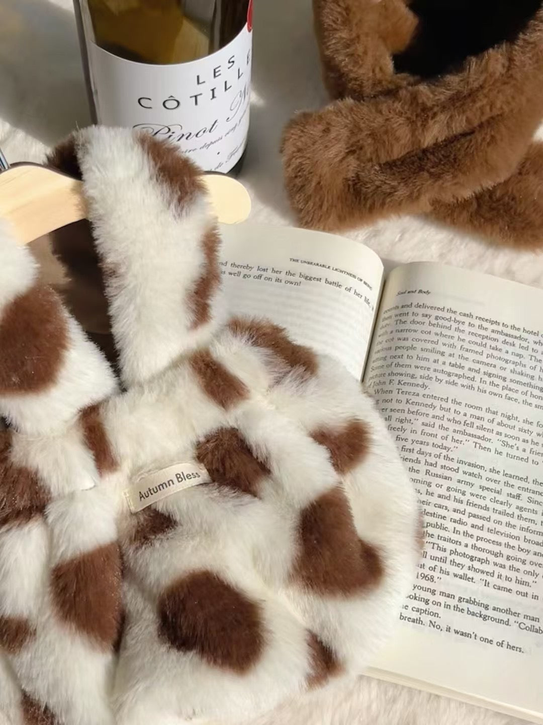 Autumn Bless Cozy Christmas Furry Print Dress Collection