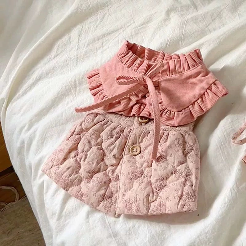 Autumn Bless Floral Quilted Cotton Dress 