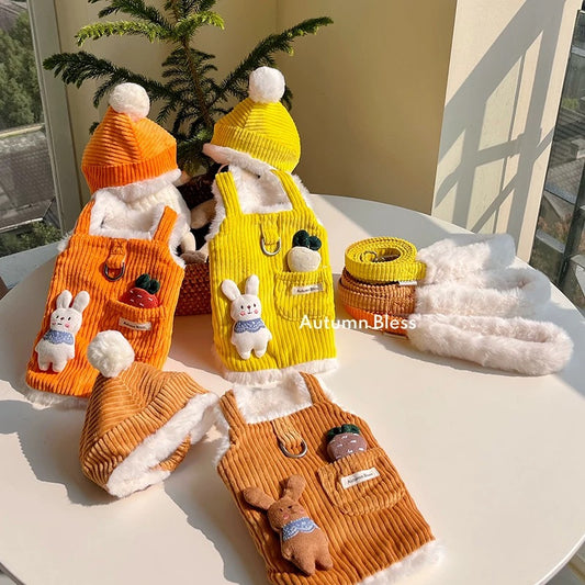 Autumn Bless Cozy Corduroy Vest with Plush Details 