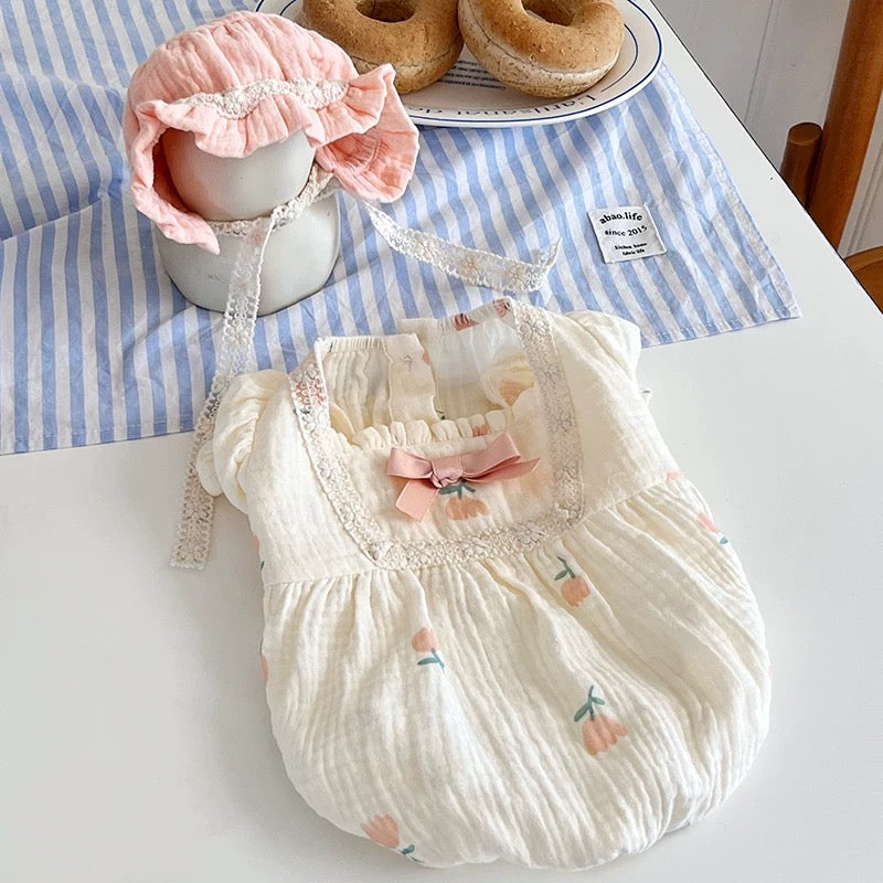 Autumn Bless Puffy Ribbon Home Dress Set