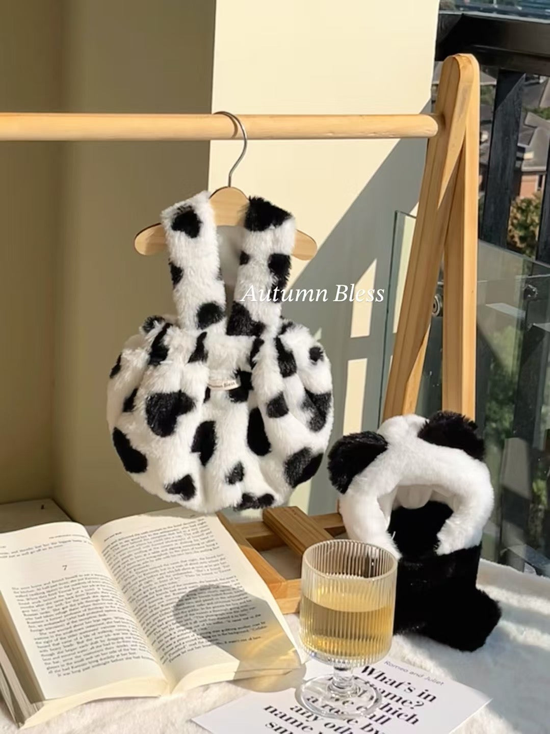 Autumn Bless Cozy Christmas Furry Print Dress Collection