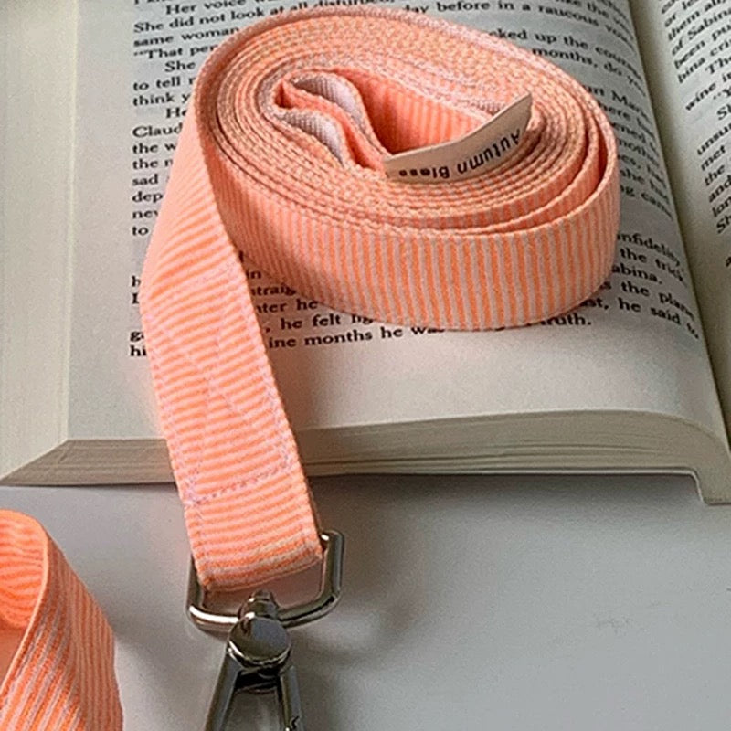 Autumn Bless Matching Cap &amp; Leash – Stripe &amp; Harness Pairing