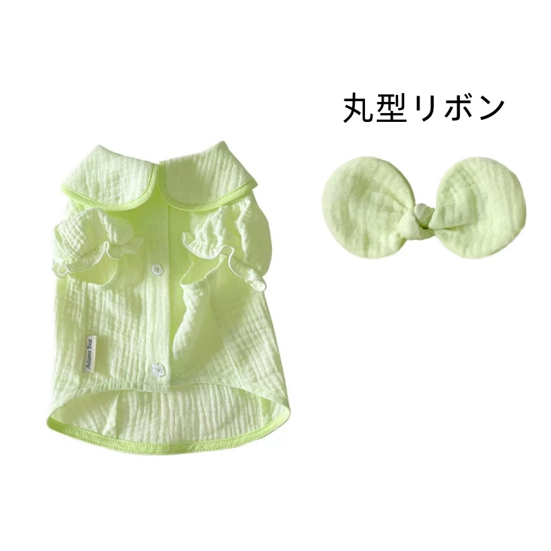 Autumn Bless Cotton Blouse with Puff Sleeves 