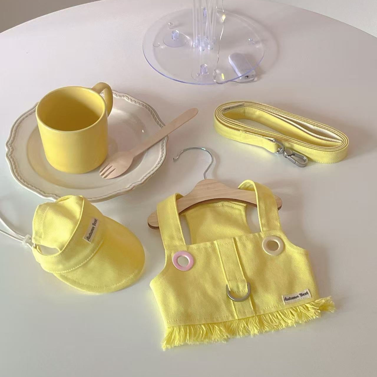 Autumn Bless Candy Color Denim Cap &amp; Leash (Sold Separately) 