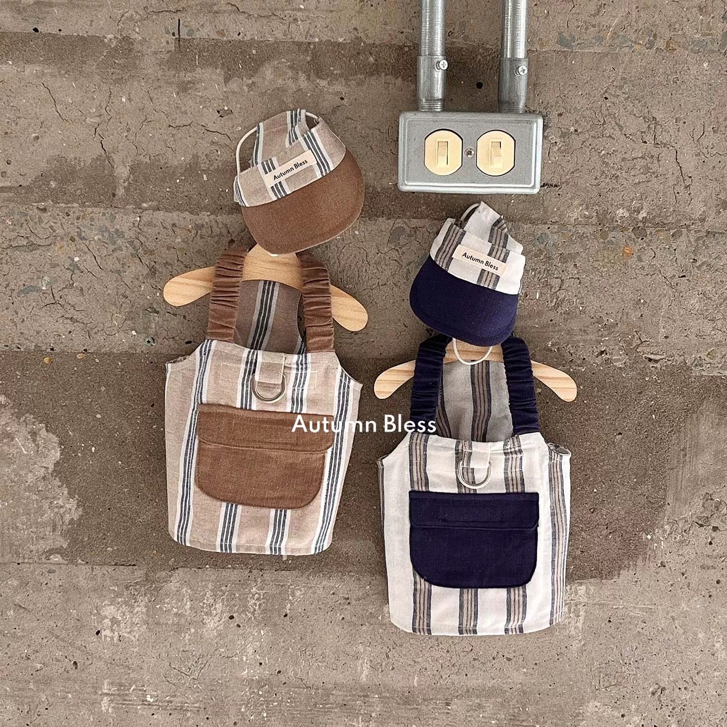 Autumn Bless Cooling Striped Linen Harness – Ice Pack Ready 