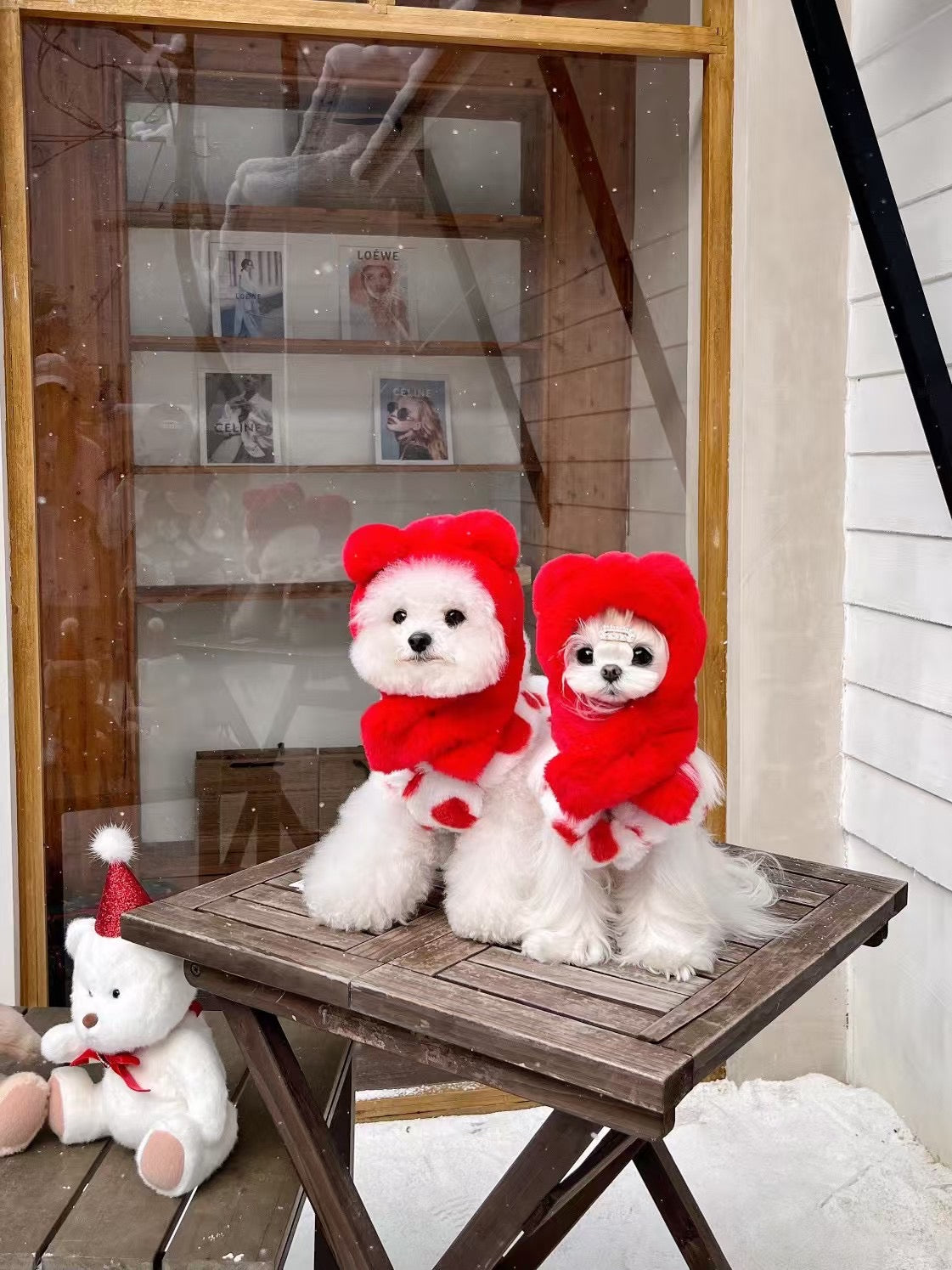 Autumn Bless Cozy Christmas Earmuff Hood Trio