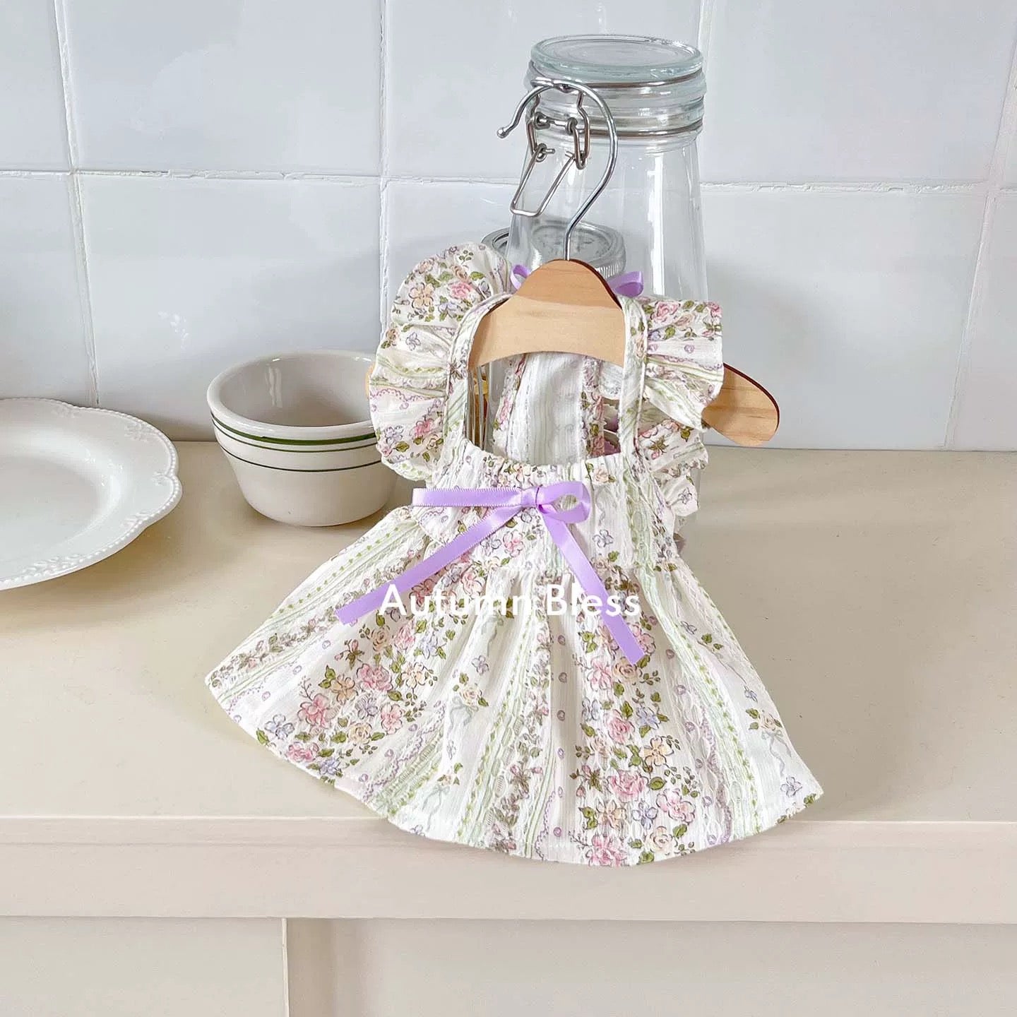 Autumn Bless [Limited Quantity] Country Floral Cotton Dress | Vintage Garden Floral Cotton Dress