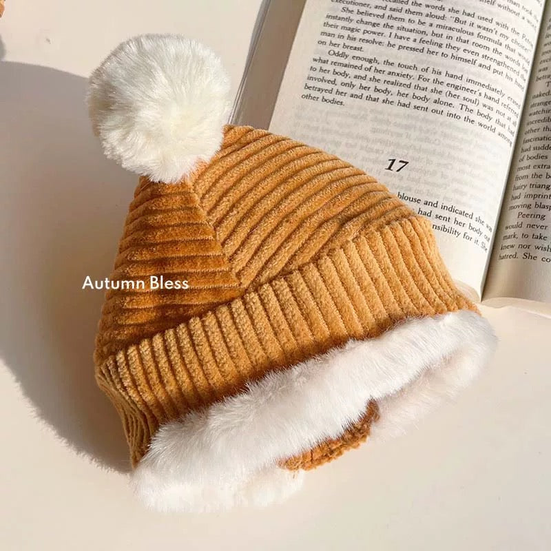 Autumn Bless Cozy Corduroy Vest with Plush Details 