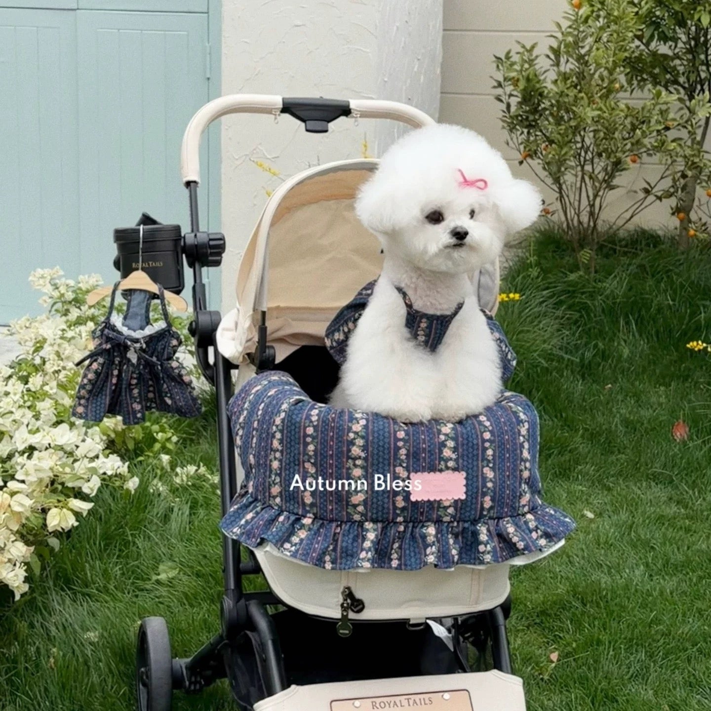 Autumn Bless Vintage Floral Denim Cart Guard