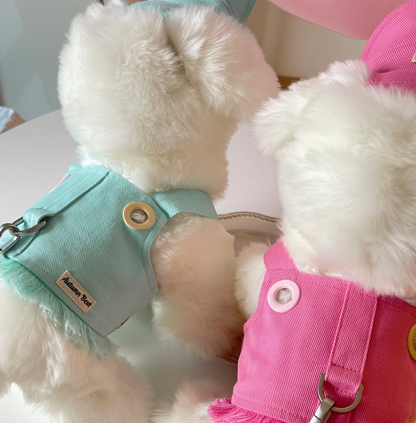 Autumn Bless Candy Color Denim Harness Vest 