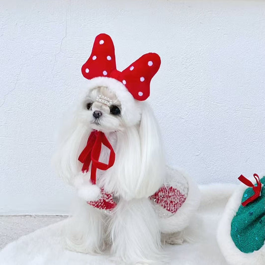 Autumn Bless Festive Polka Dot Bow Hat