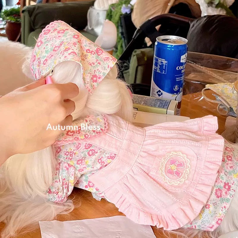 Autumn Bless Floral Apron Layered Dress | Floral Apron Layered Dress 