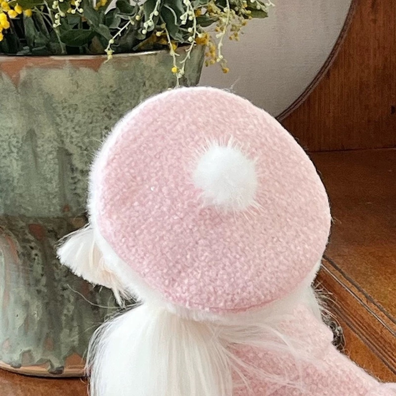 Autumn Bless Tweed Beret / Fur Cape