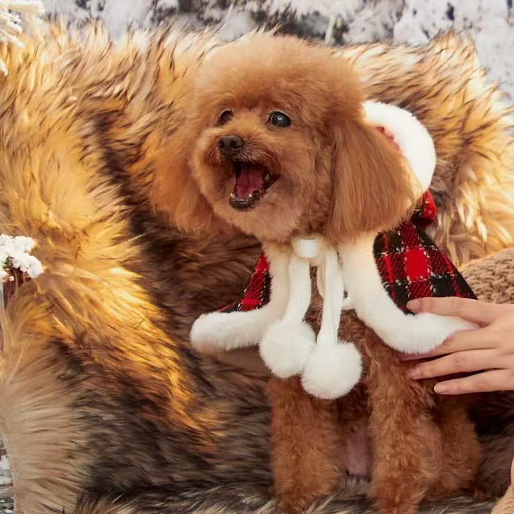 Autumn Bless Merry Tartan Reversible Pet Cloak