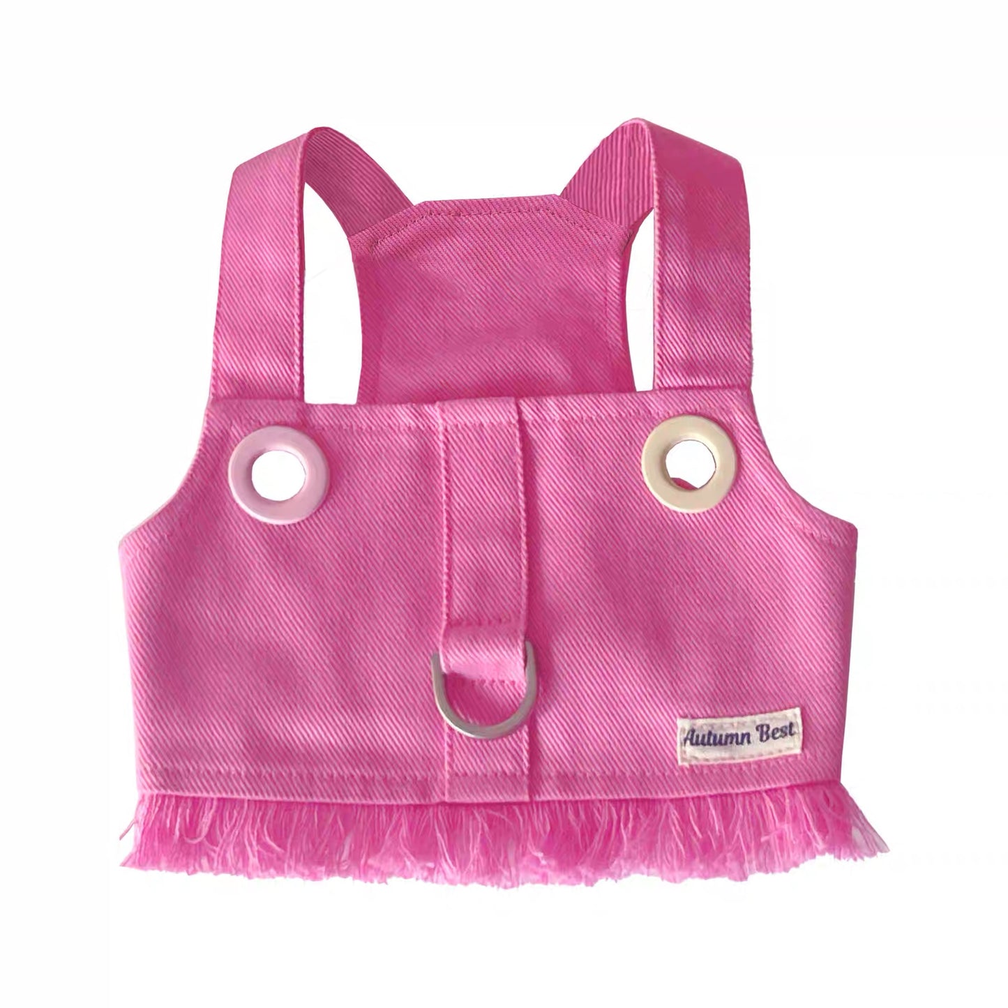 Autumn Bless Candy Color Denim Harness Vest 