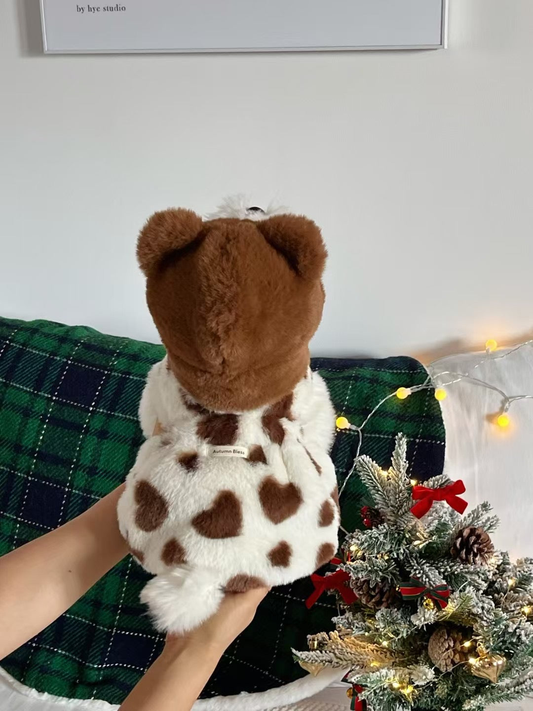 Autumn Bless Cozy Christmas Furry Print Dress Collection