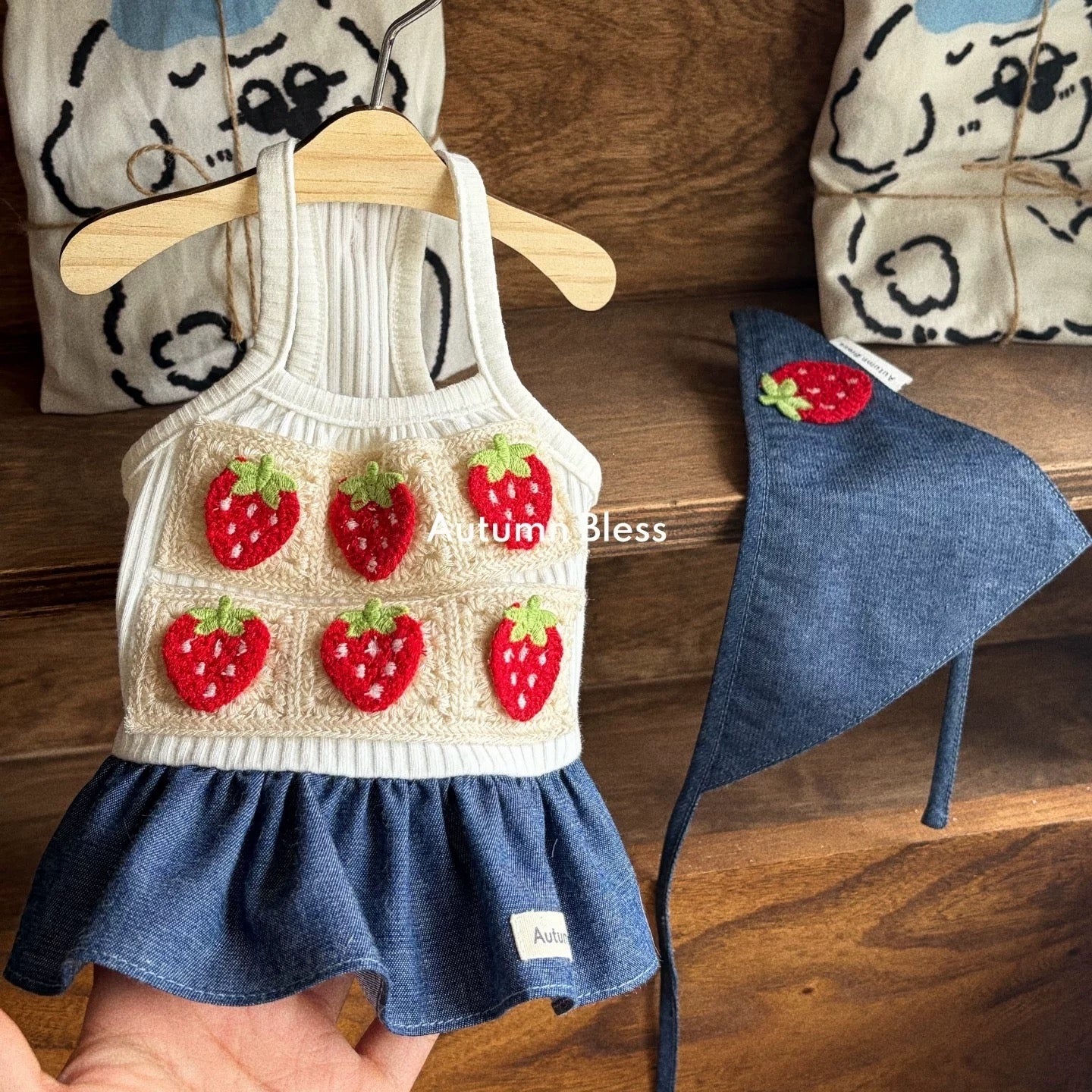 Autumn Bless Strawberry Picnic Dress