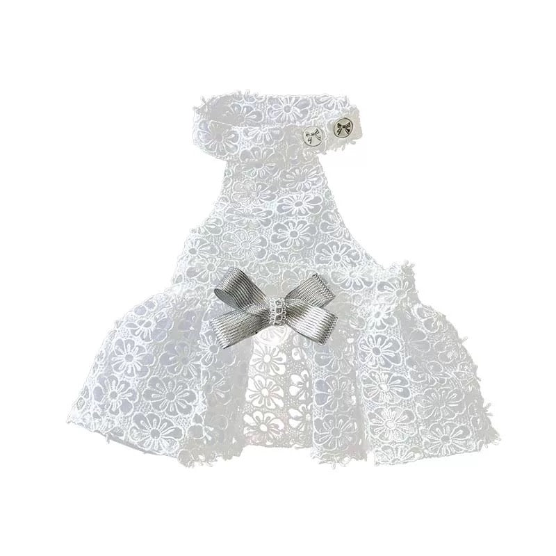 Autumn Bless Daisy Lace Halter Dress with D-Ring 