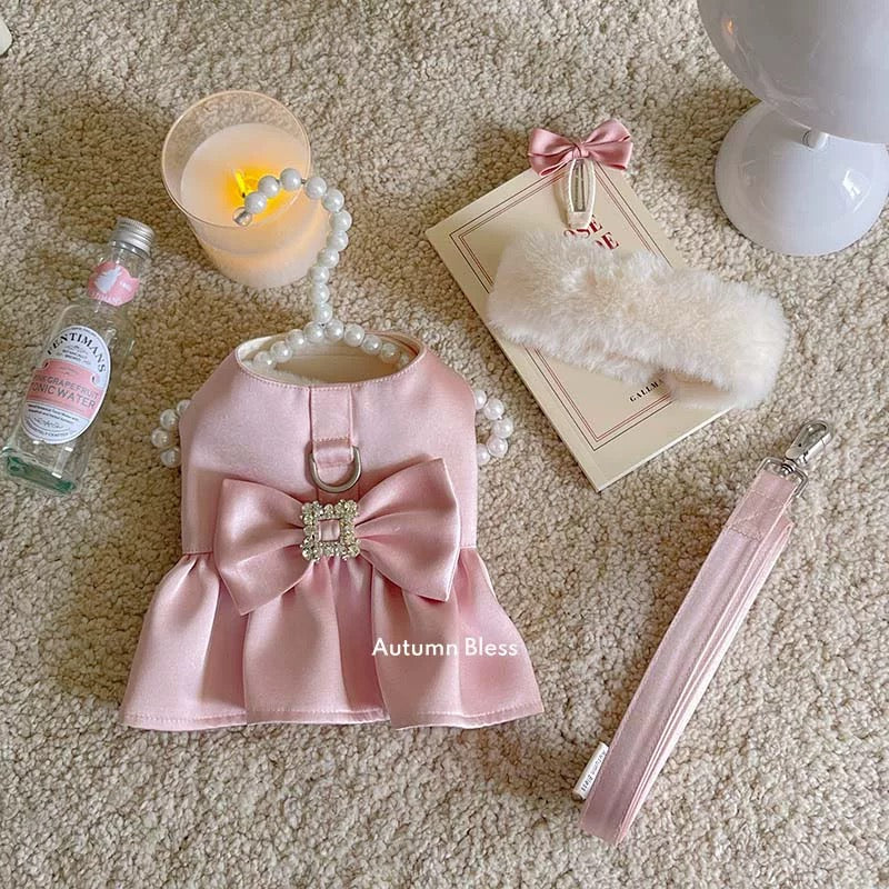 Autumn Bless サテンリボン ハーネスワンピース | Autumn Bless Satin Bow Harness Dress