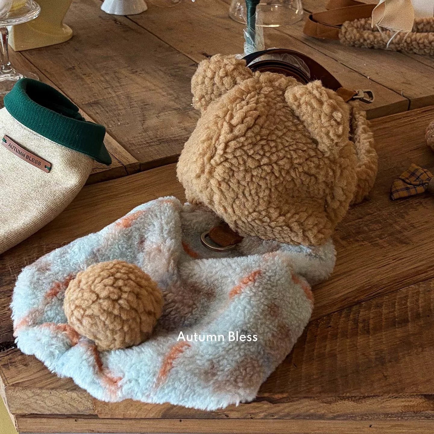 Autumn Bless Teddy Bear Sherpa Hoodie Coat