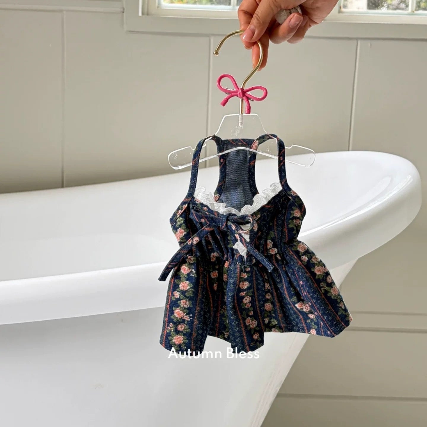 Autumn Bless Vintage Floral Denim Series