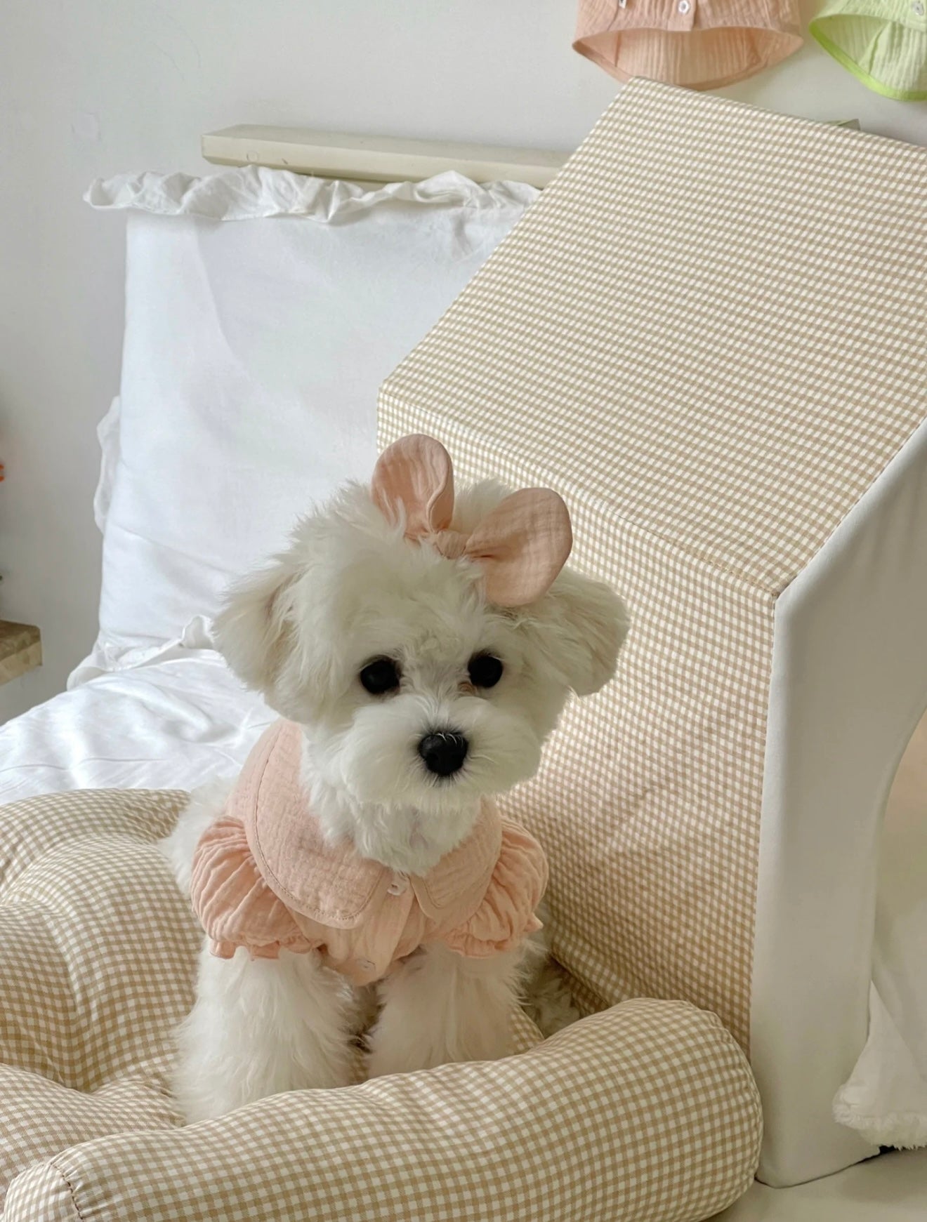 Autumn Bless Cotton Blouse with Puff Sleeves 