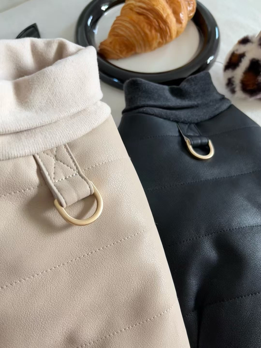 Autumn Bless PU Leather Warm Pet Vest | PU Leather Warm Pet Vest