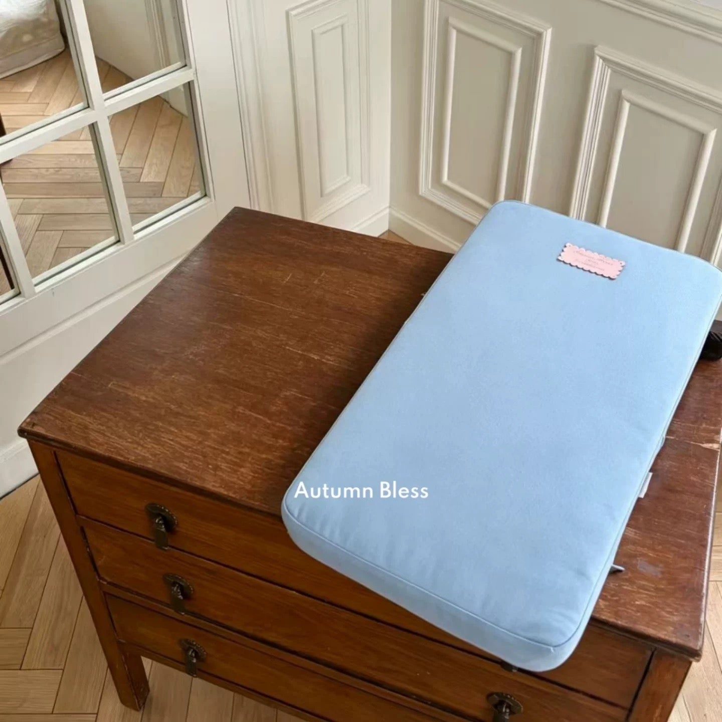 Autumn Bless Vintage Floral Denim Cart Mat