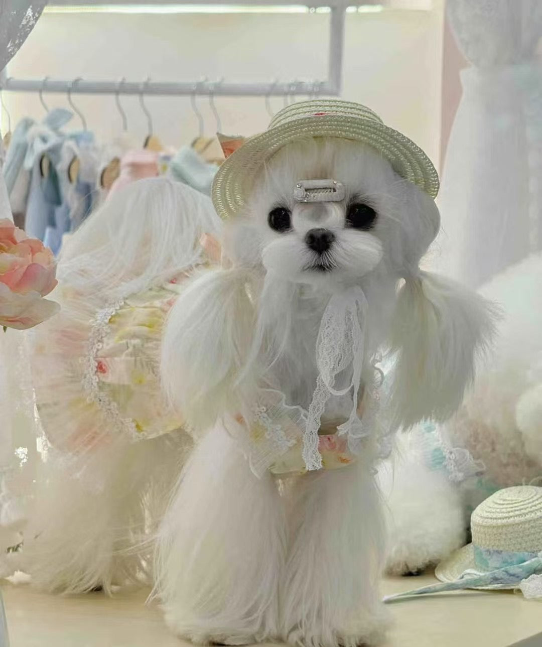 Autumn Bless Lace Ribbon Straw Hat - Spring Floral Edition | Lace Ribbon Straw Hat 