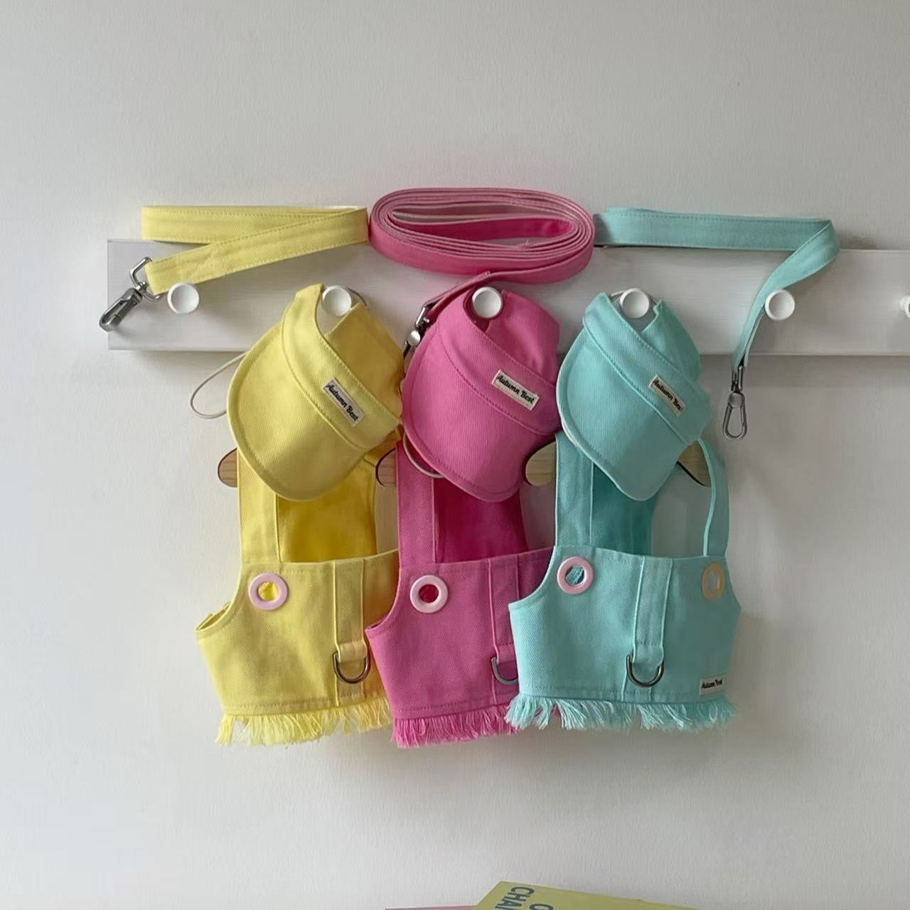 Autumn Bless Candy Color Denim Cap &amp; Leash (Sold Separately) 