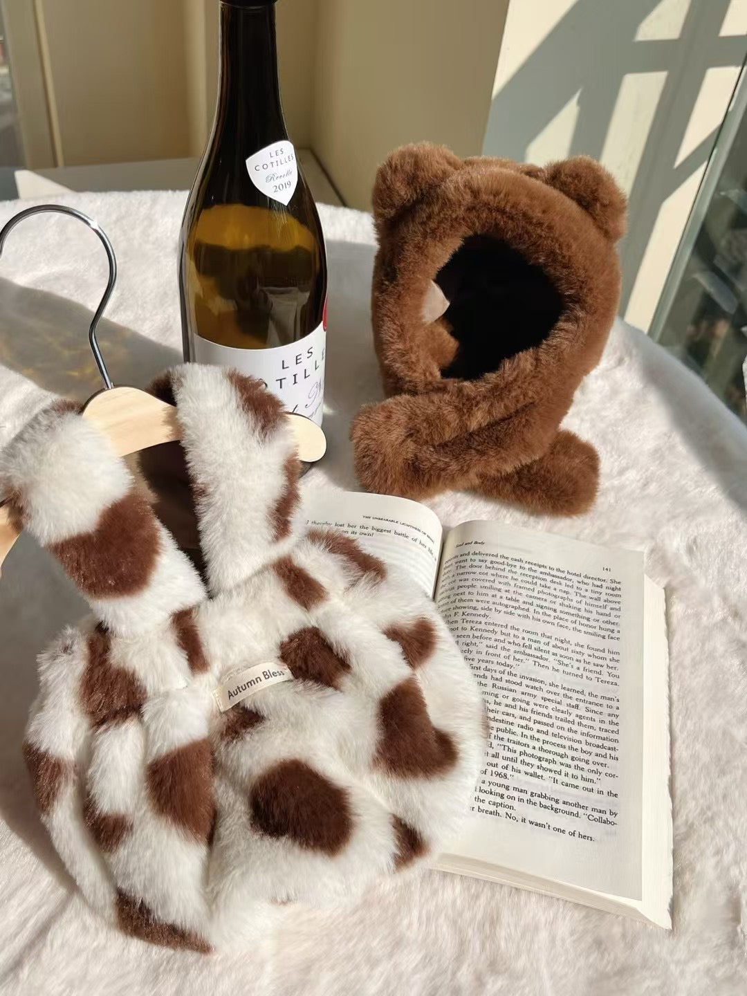 Autumn Bless Cozy Christmas Furry Print Dress Collection