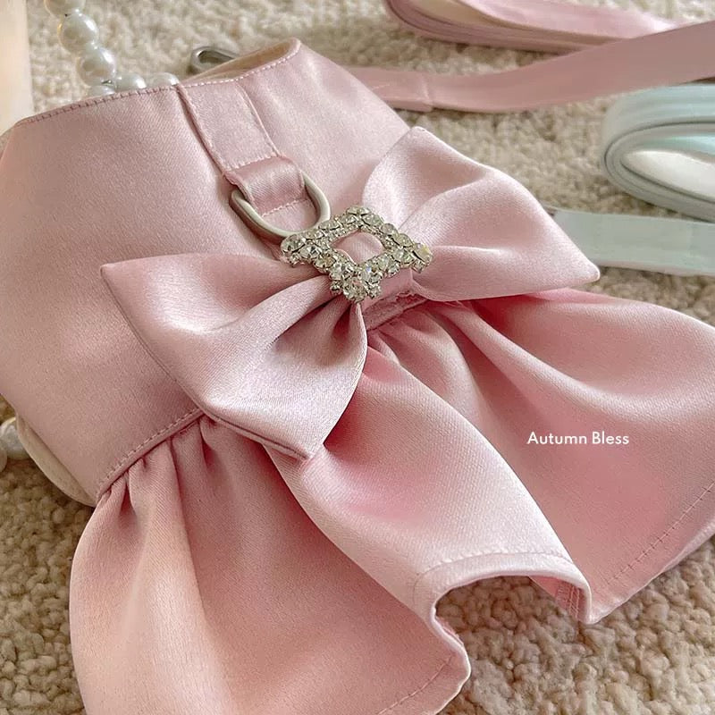 Autumn Bless サテンリボン ハーネスワンピース | Autumn Bless Satin Bow Harness Dress