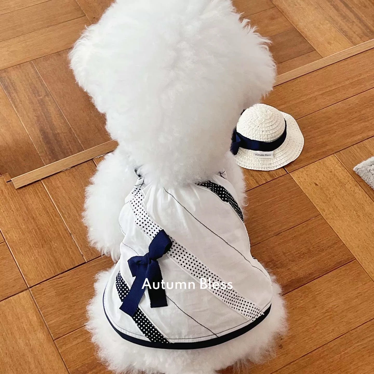 Autumn Bless Lemon Daisy &amp; Marine Picnic Dress