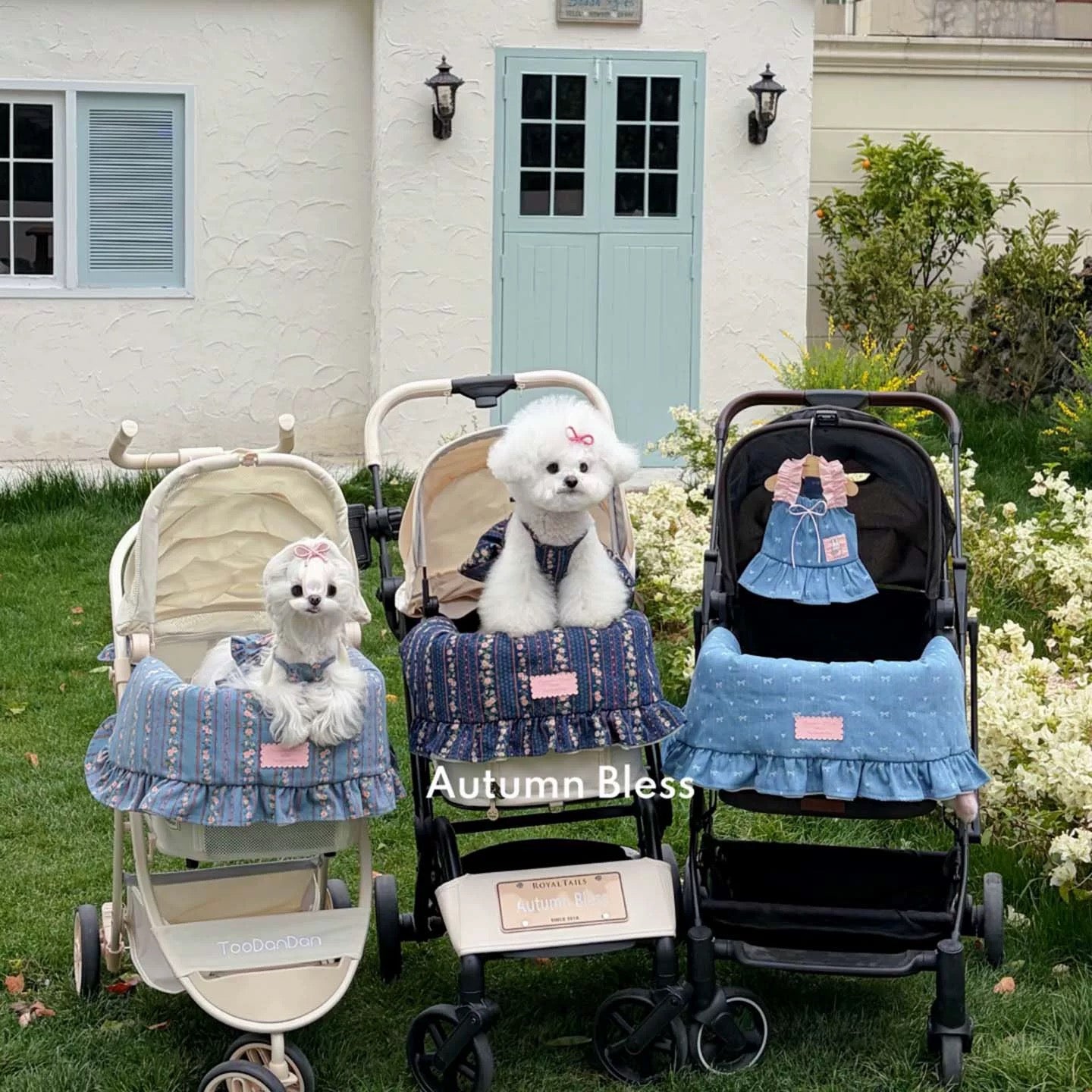 Autumn Bless Vintage Floral Denim Cart Guard