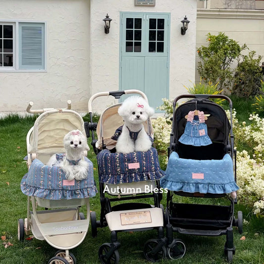 Autumn Bless Vintage Floral Denim Cart Guard
